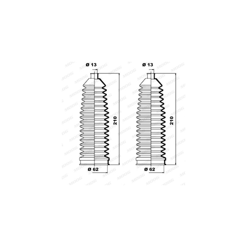 Jeu de joints-soufflets (direction) MOOG