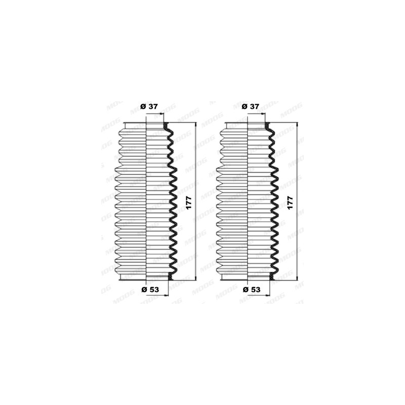 Jeu de joints-soufflets (direction) MOOG