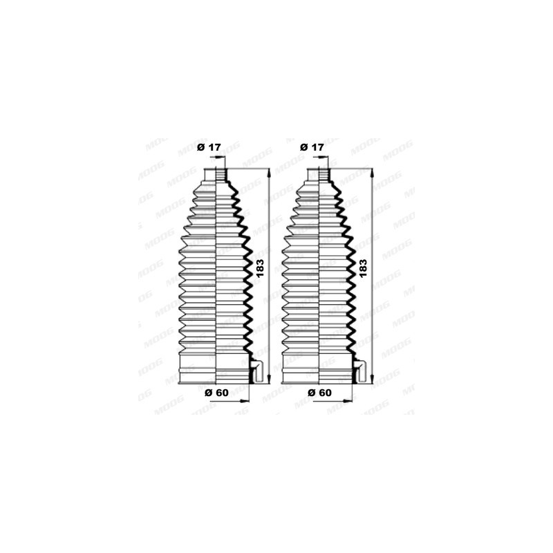 Jeu de joints-soufflets (direction) MOOG