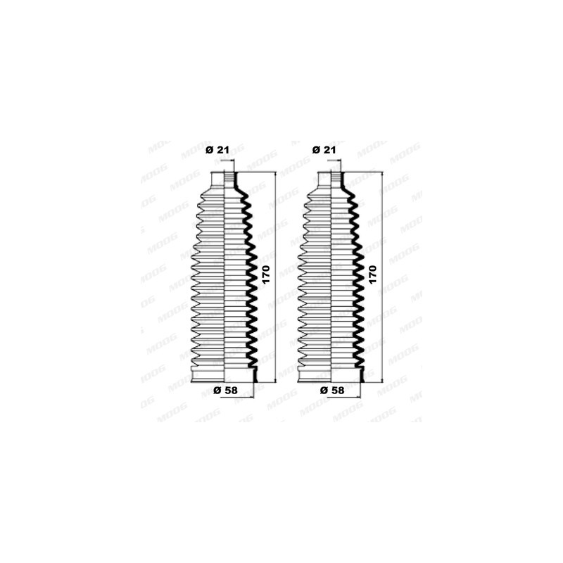 Jeu de joints-soufflets (direction) MOOG