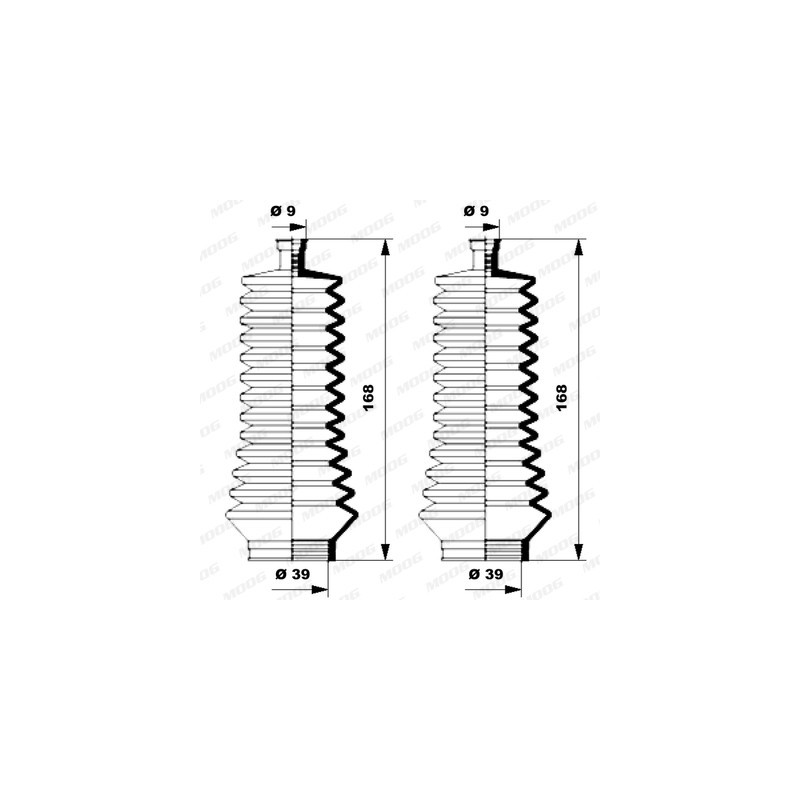 Jeu de joints-soufflets (direction) MOOG