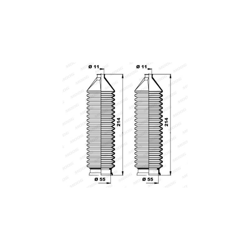 Jeu de joints-soufflets (direction) MOOG
