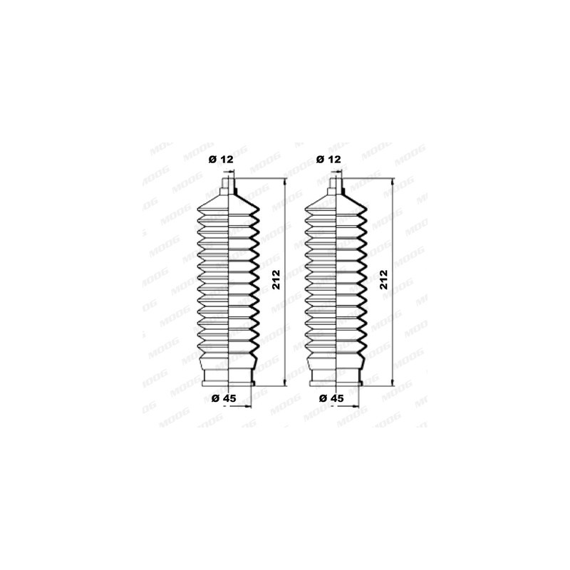 Jeu de joints-soufflets (direction) MOOG