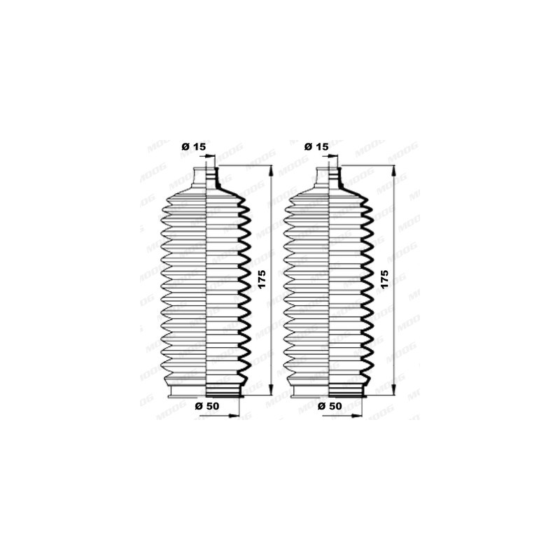 Jeu de joints-soufflets (direction) MOOG