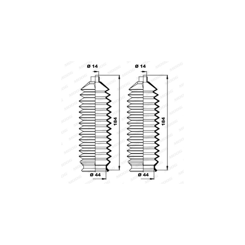 Jeu de joints-soufflets (direction) MOOG