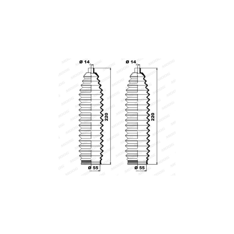 Jeu de joints-soufflets (direction) MOOG