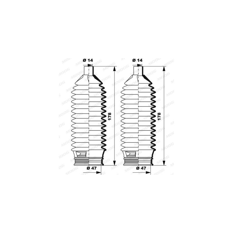 Jeu de joints-soufflets (direction) MOOG