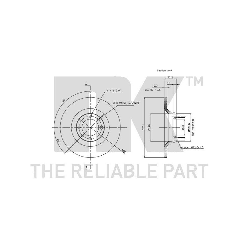 Disque de frein à l'unité NK