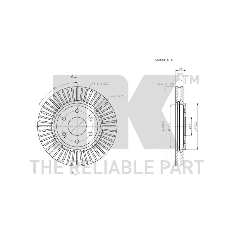 Jeu de 2 disques de frein NK