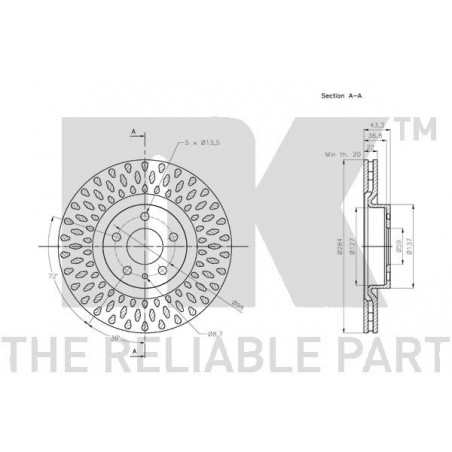 Jeu de 2 disques de frein NK