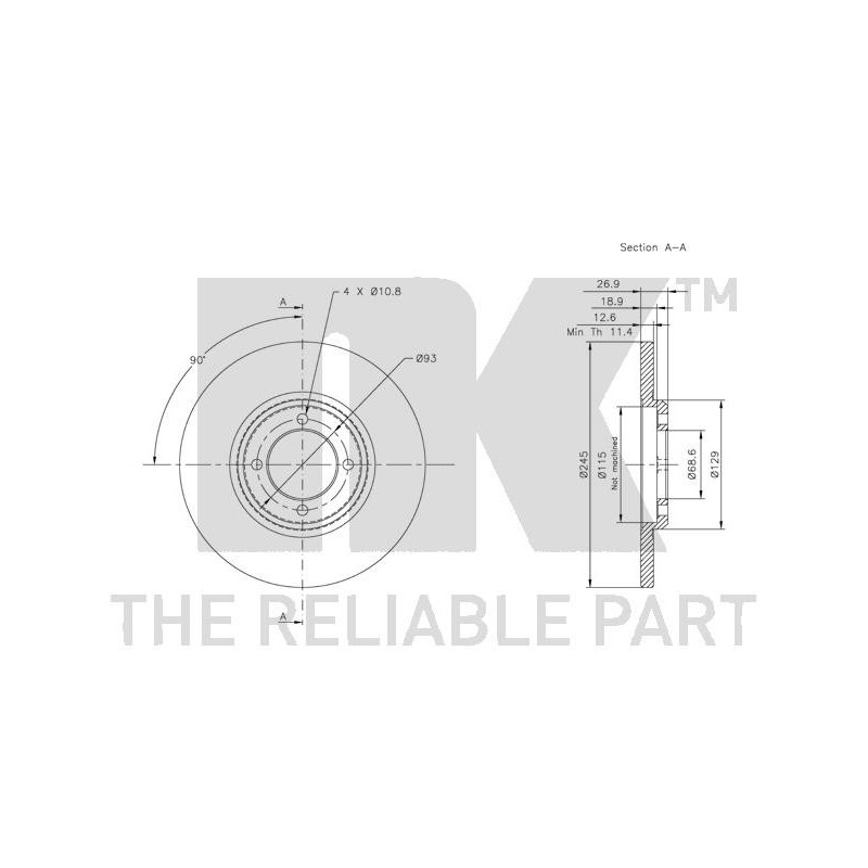 Jeu de 2 disques de frein NK