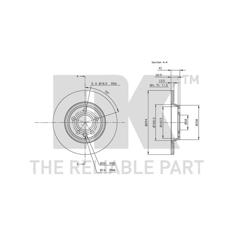 Jeu de 2 disques de frein NK