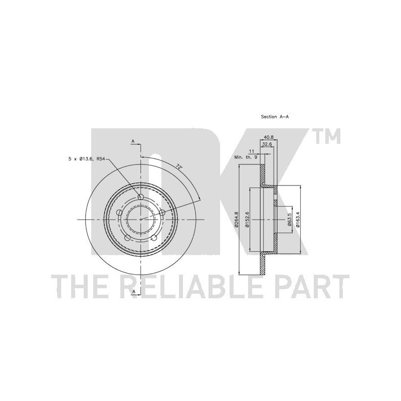 Jeu de 2 disques de frein NK