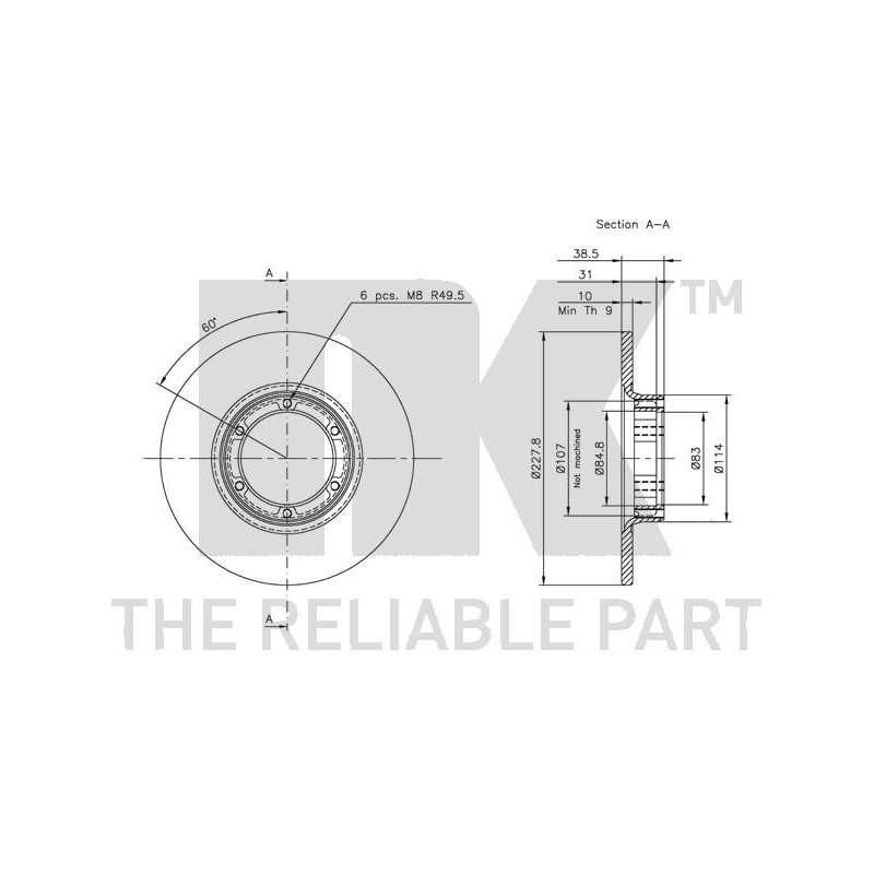 Jeu de 2 disques de frein NK