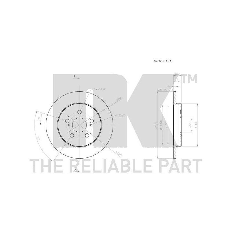 Jeu de 2 disques de frein NK