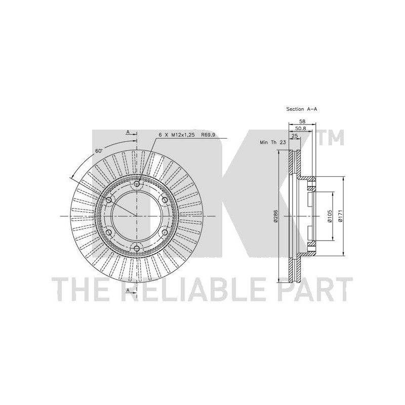 Jeu de 2 disques de frein NK