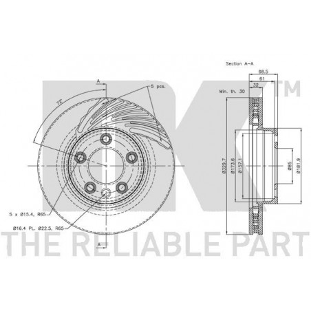 Disque de frein à l'unité NK