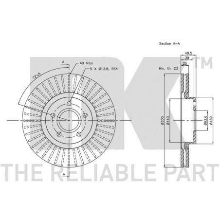 Jeu de 2 disques de frein NK
