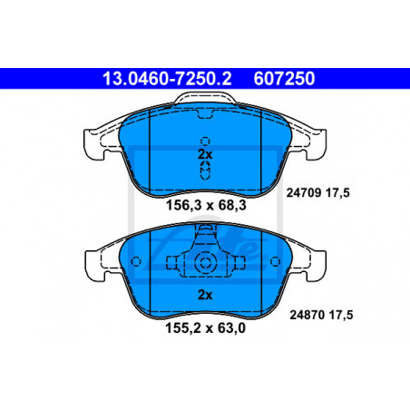 Jeu de quatre plaquettes de...