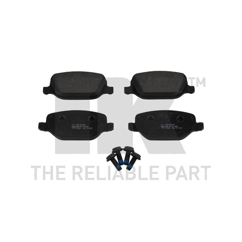 Jeu de quatre plaquettes de frein à disque NK