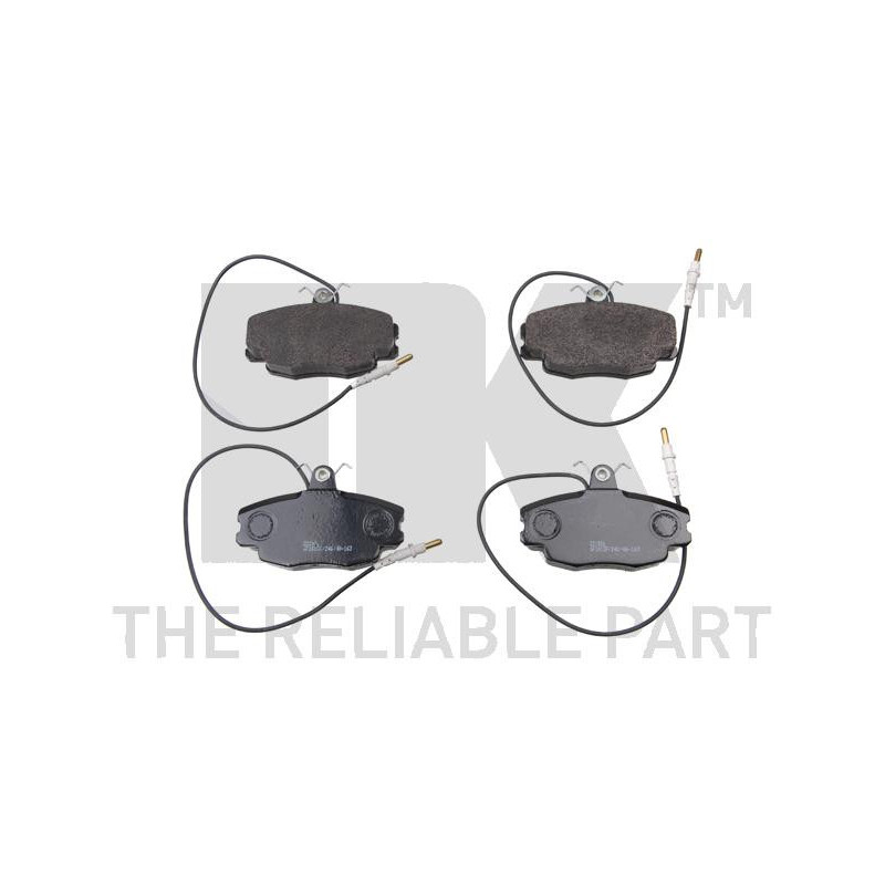 Jeu de quatre plaquettes de frein à disque NK