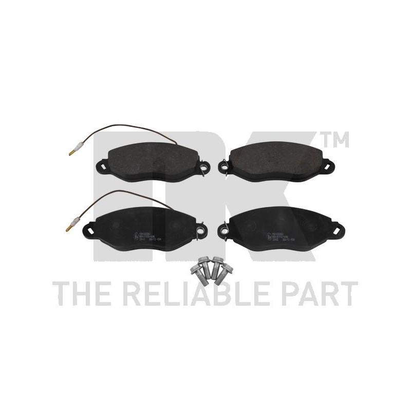 Jeu de quatre plaquettes de frein à disque NK