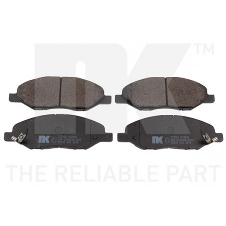 Jeu de quatre plaquettes de frein à disque NK