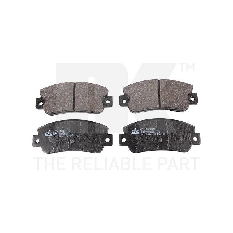 Jeu de quatre plaquettes de frein à disque NK