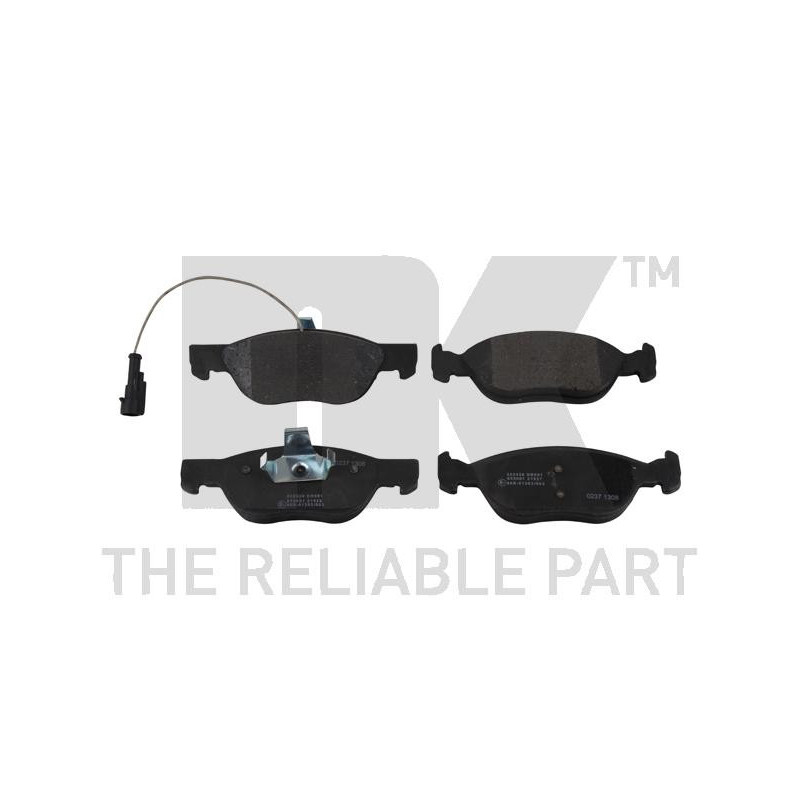 Jeu de quatre plaquettes de frein à disque NK