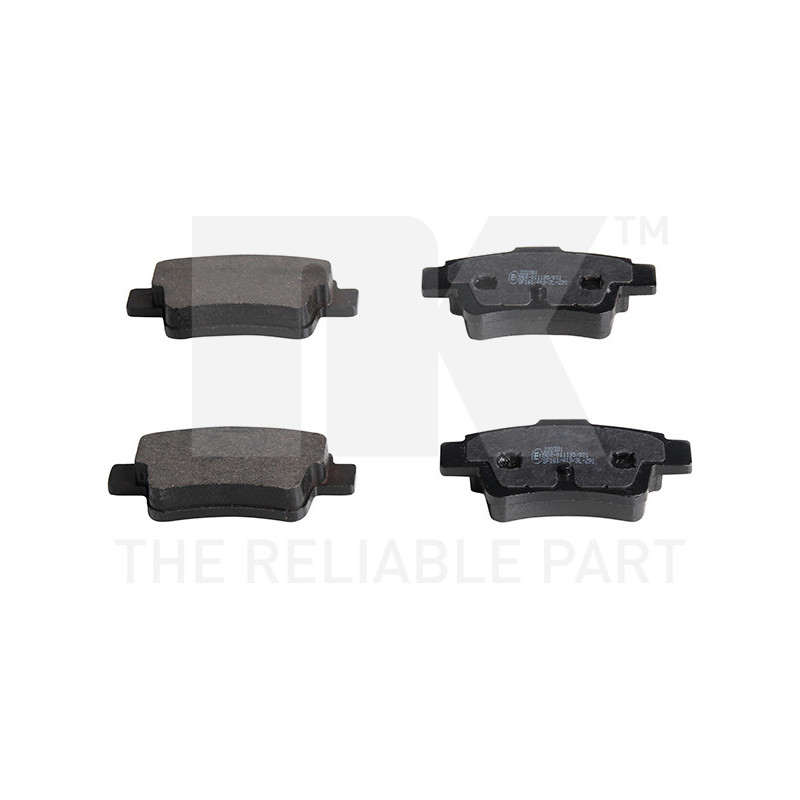 Jeu de quatre plaquettes de frein à disque NK