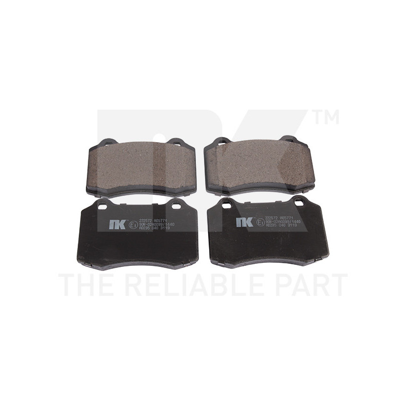 Jeu de quatre plaquettes de frein à disque NK