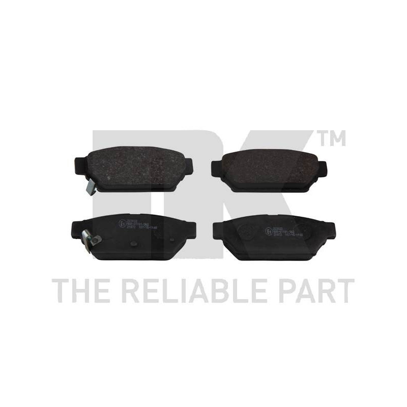 Jeu de quatre plaquettes de frein à disque NK