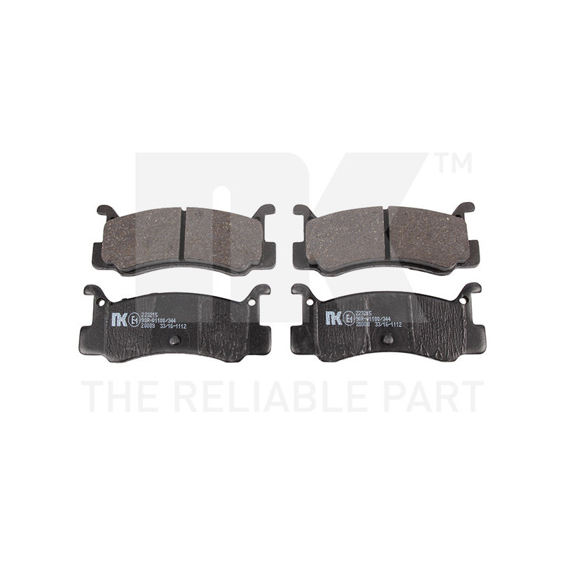 Jeu de quatre plaquettes de frein à disque NK