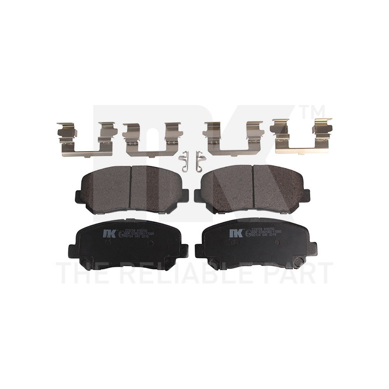 Jeu de quatre plaquettes de frein à disque NK