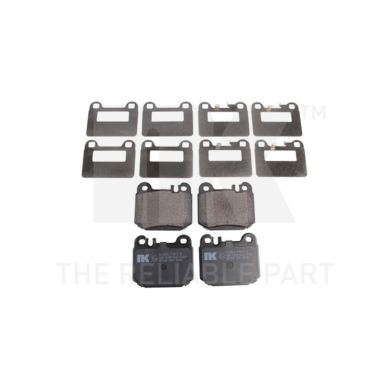 Jeu de quatre plaquettes de frein à disque NK