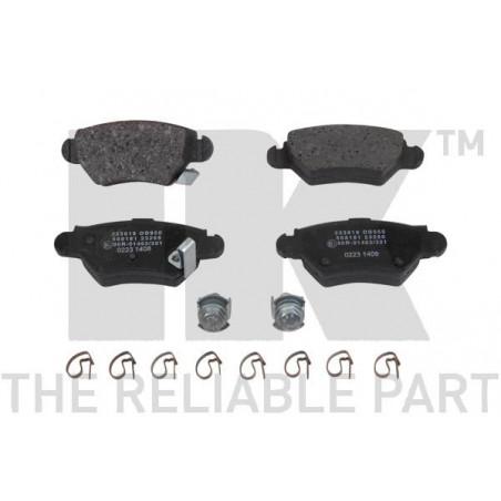 Jeu de quatre plaquettes de frein à disque NK