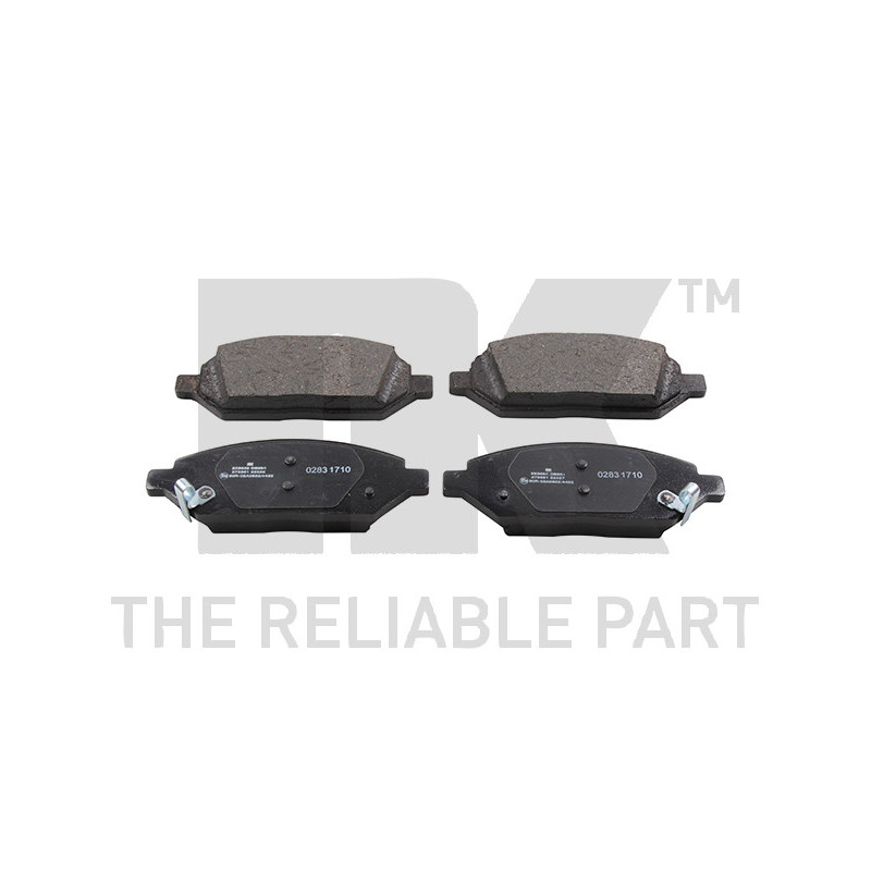 Jeu de quatre plaquettes de frein à disque NK