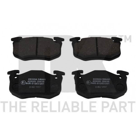 Jeu de quatre plaquettes de frein à disque NK