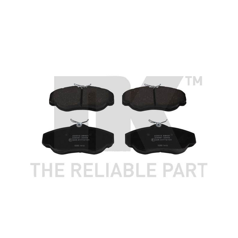 Jeu de quatre plaquettes de frein à disque NK