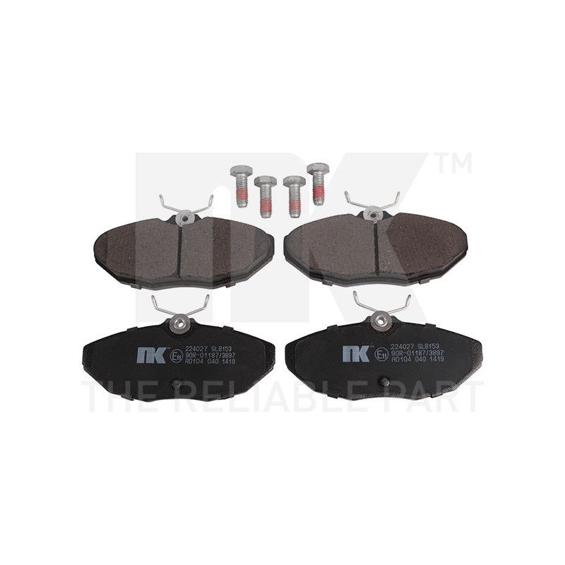 Jeu de quatre plaquettes de frein à disque NK