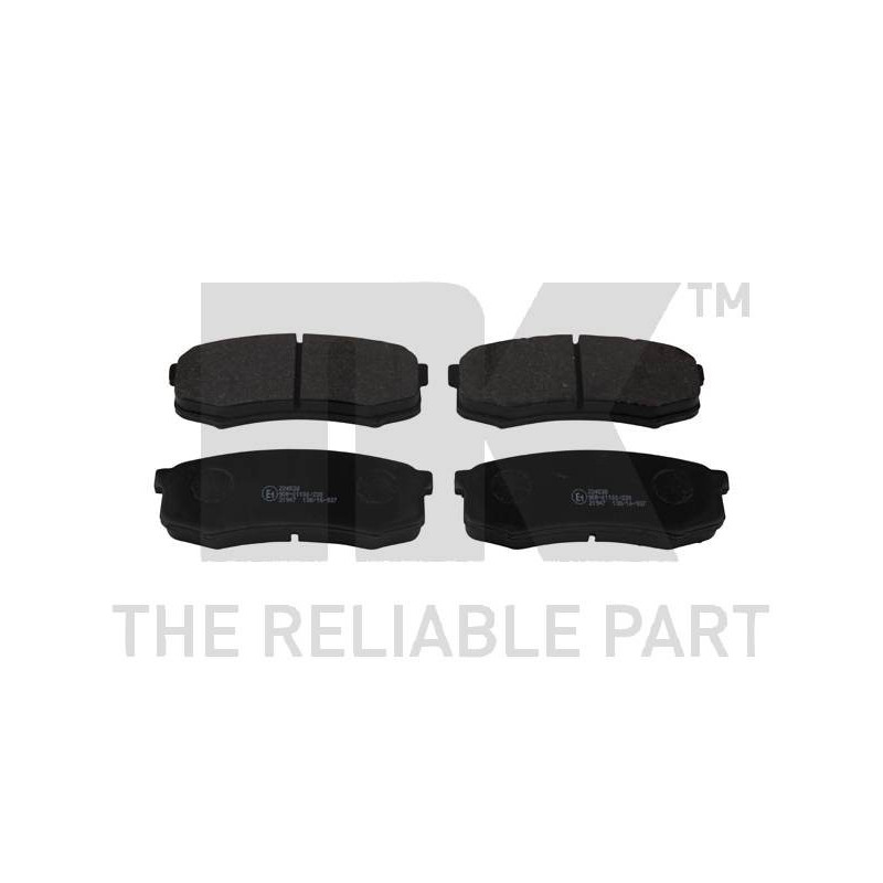 Jeu de quatre plaquettes de frein à disque NK