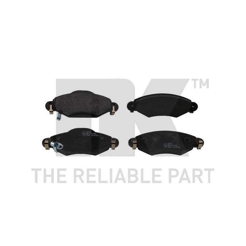 Jeu de quatre plaquettes de frein à disque NK