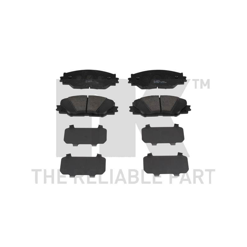 Jeu de quatre plaquettes de frein à disque NK