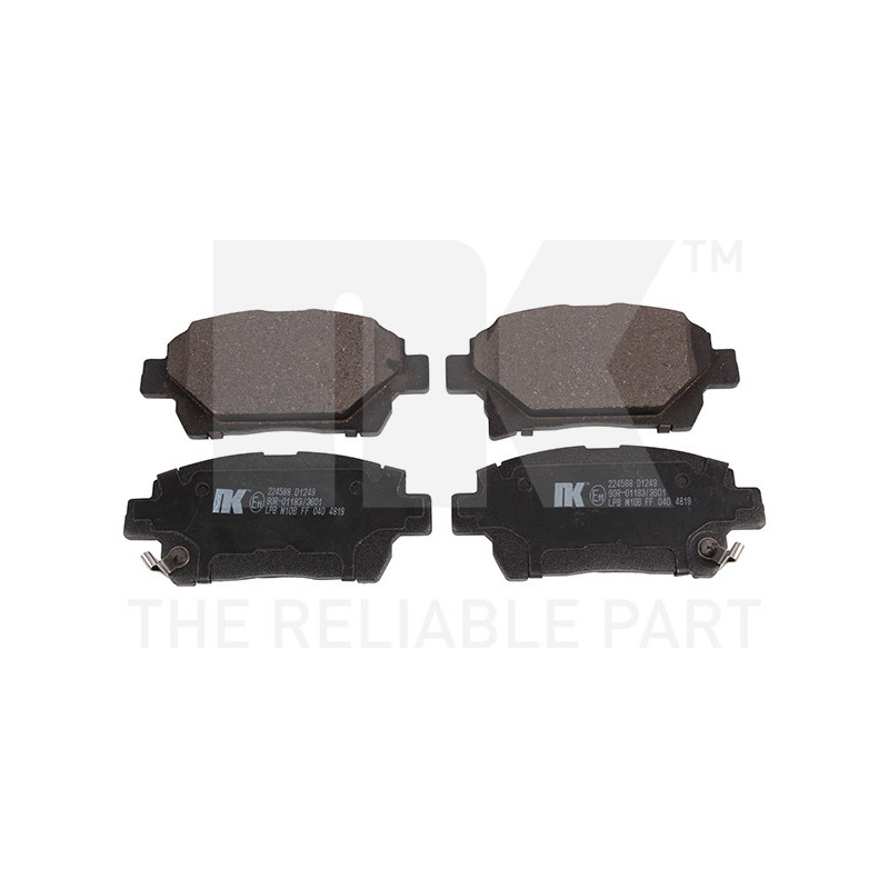 Jeu de quatre plaquettes de frein à disque NK