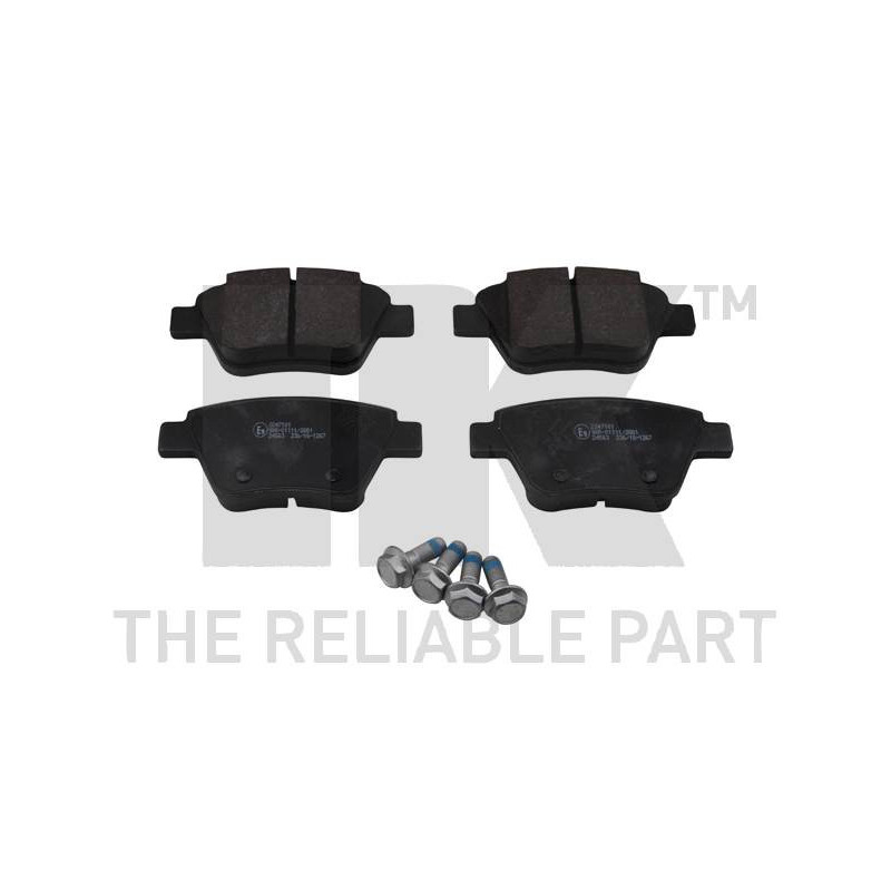 Jeu de quatre plaquettes de frein à disque NK