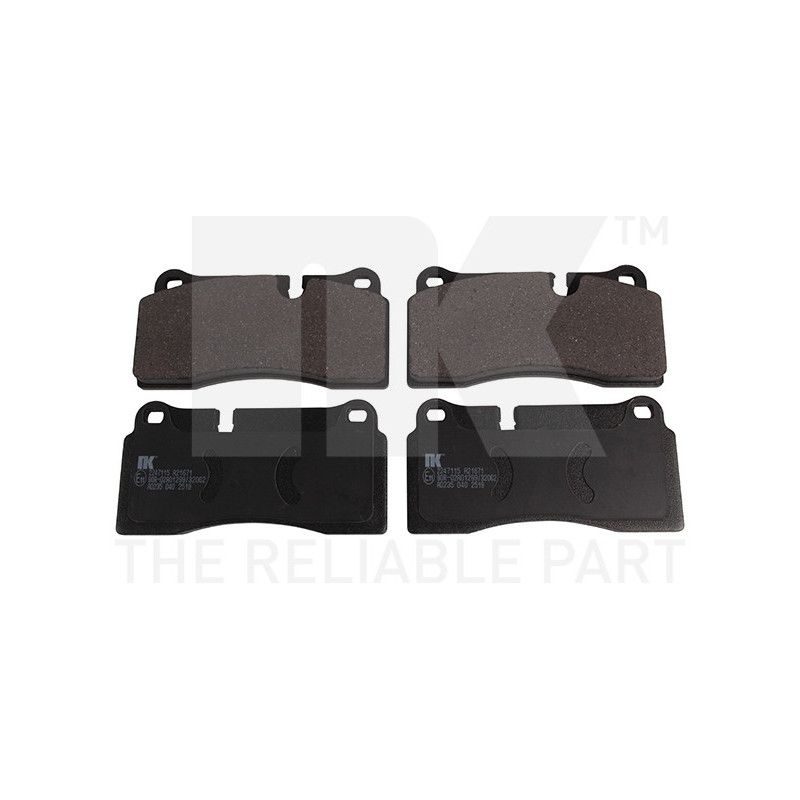 Jeu de quatre plaquettes de frein à disque NK
