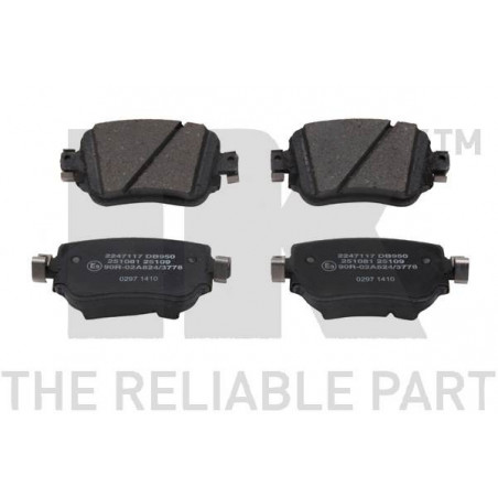 Jeu de quatre plaquettes de frein à disque NK