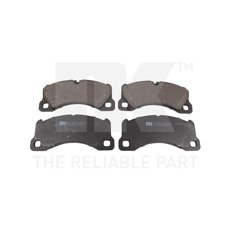 Jeu de quatre plaquettes de frein à disque NK