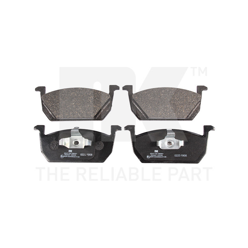 Jeu de quatre plaquettes de frein à disque NK