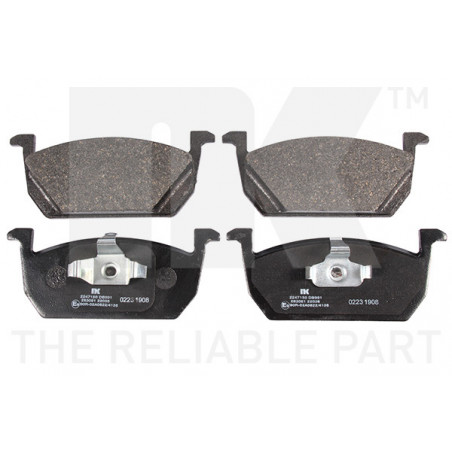 Jeu de quatre plaquettes de frein à disque NK